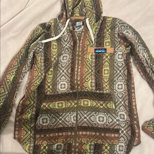 Kavu Brown and Green Patterned Women's Utility Jacket